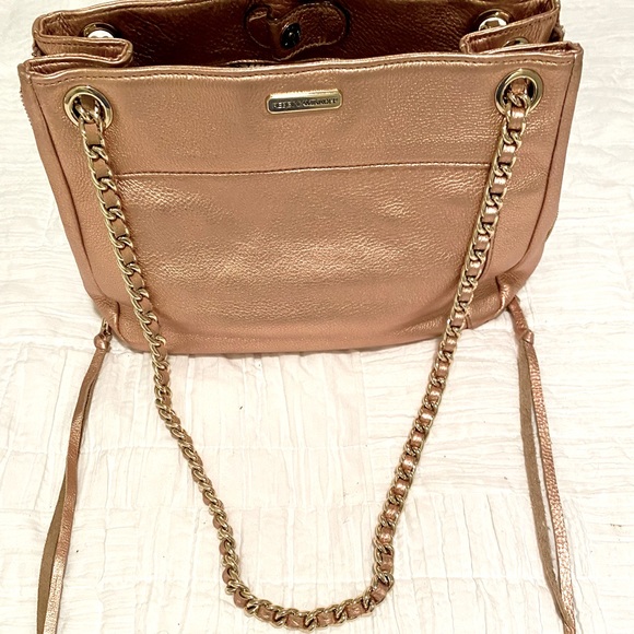 Metallic Rose Gold Rebecca Minkoff Handbag - Picture 5 of 9